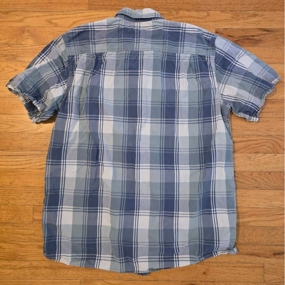 Carhartt Relaxed Fit Blue Plaid Short Sleeve Button Down Shirt Men’s XL - Picture 6 of 6